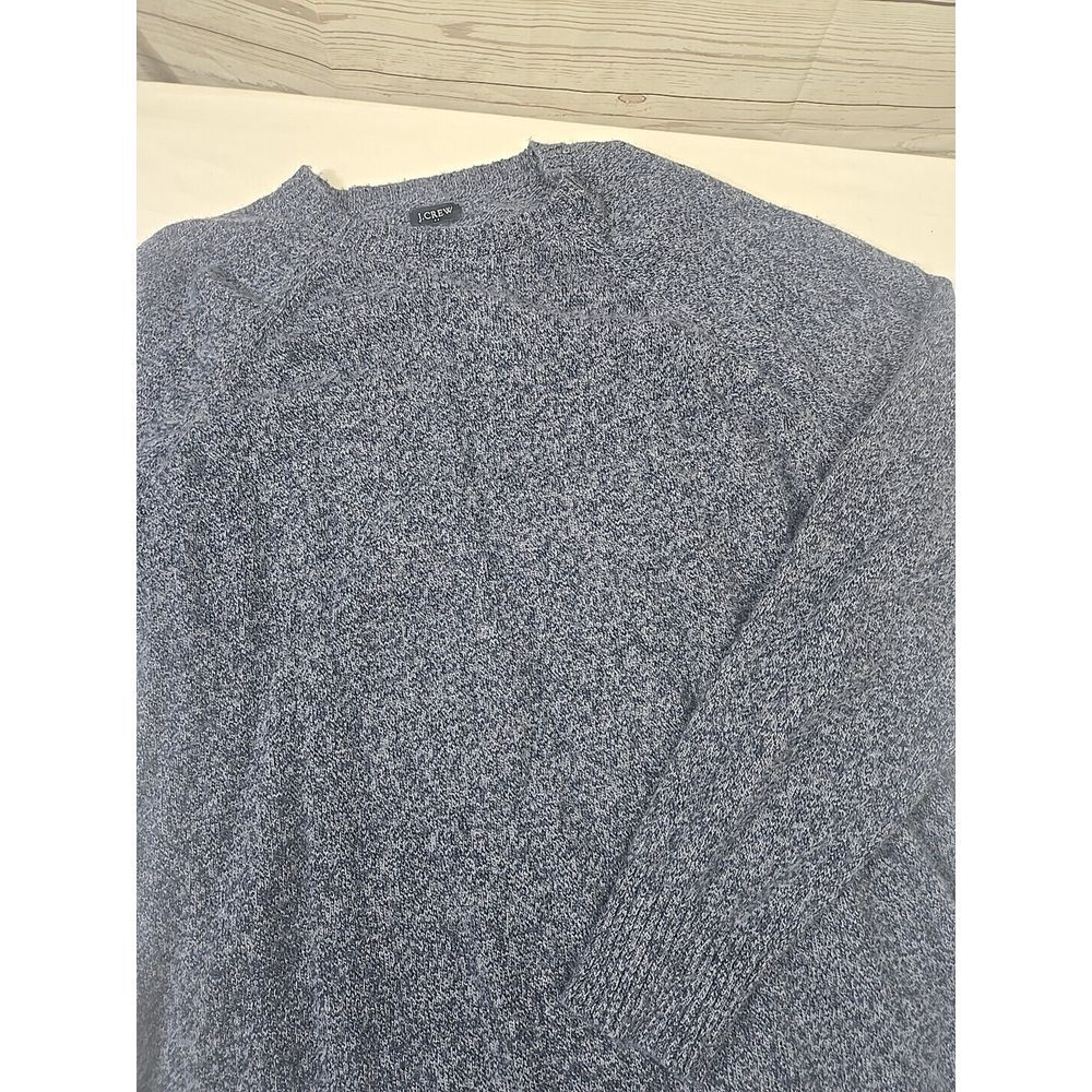 J. Crew Sweater Mens Extra Large‎ Blue 100% Lambswool Pullover Long Sleeves